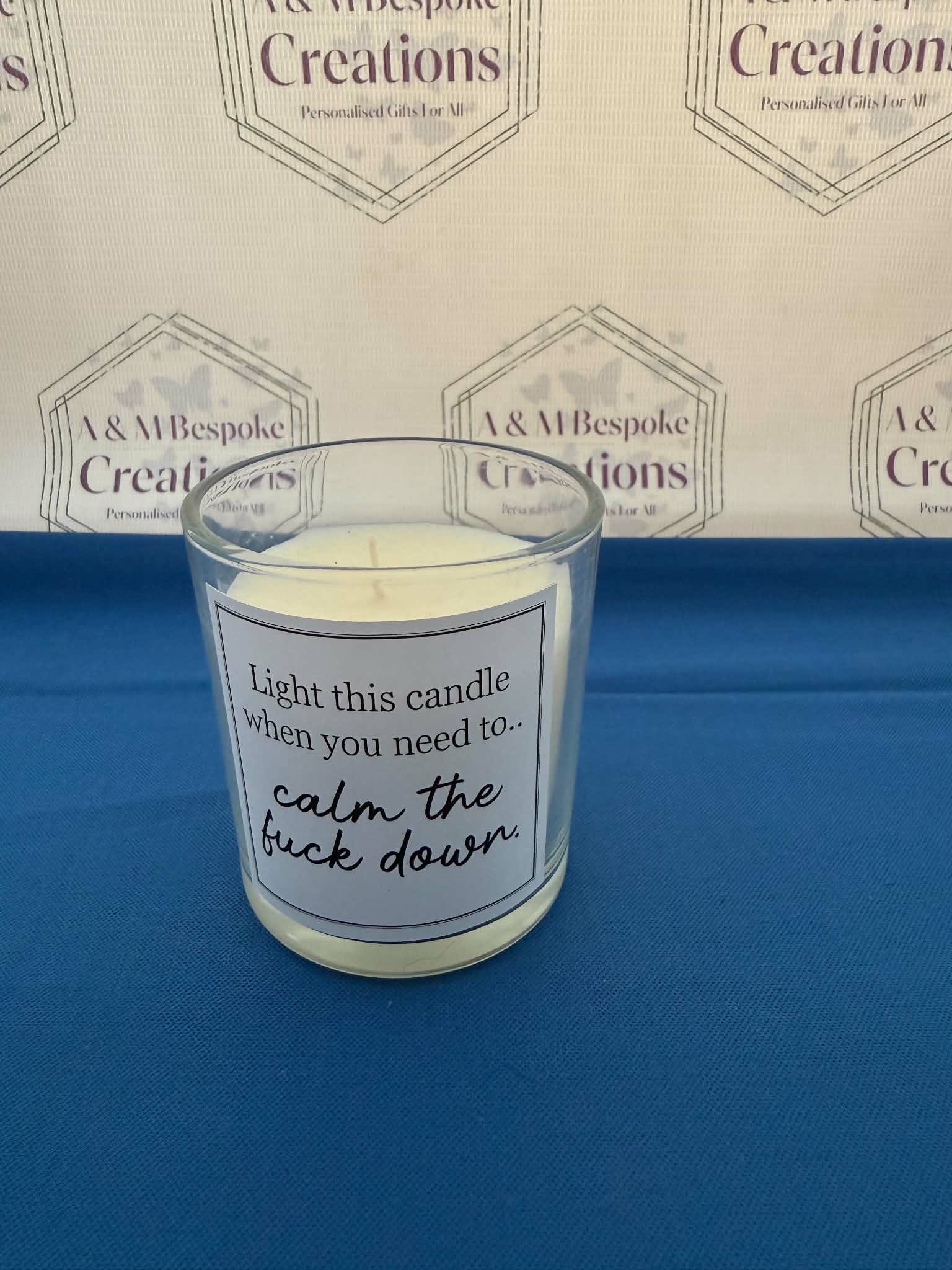 Personalised Humour Candles – A & M Bespoke Creations | Funny Gift for Friends & Family