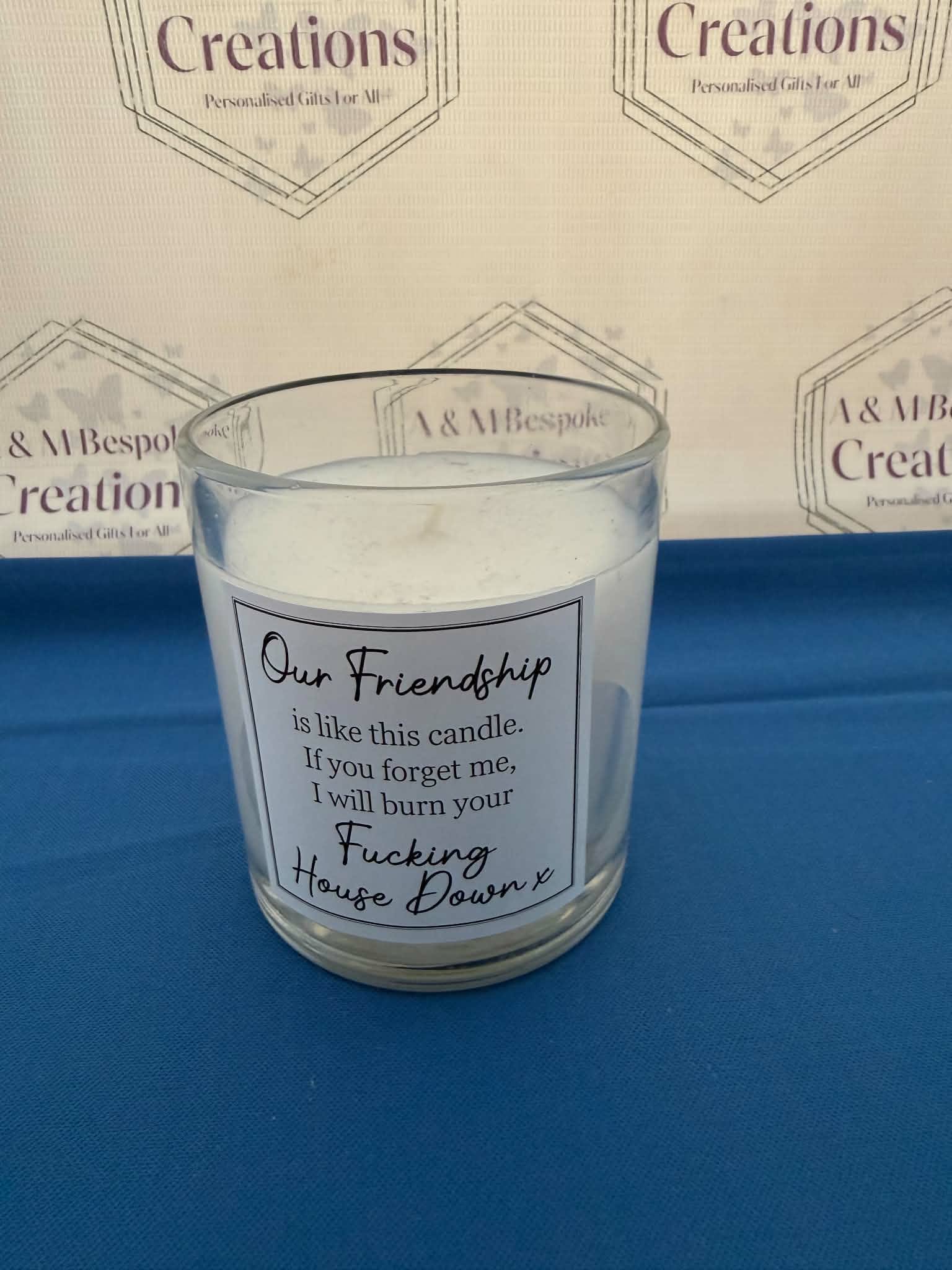 Personalised Humour Candles – A & M Bespoke Creations | Funny Gift for Friends & Family