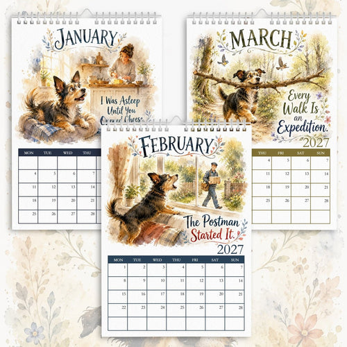 2027 Dog Calendar – “Things I Need You to Know” | Watercolour Dog Lover Gift
