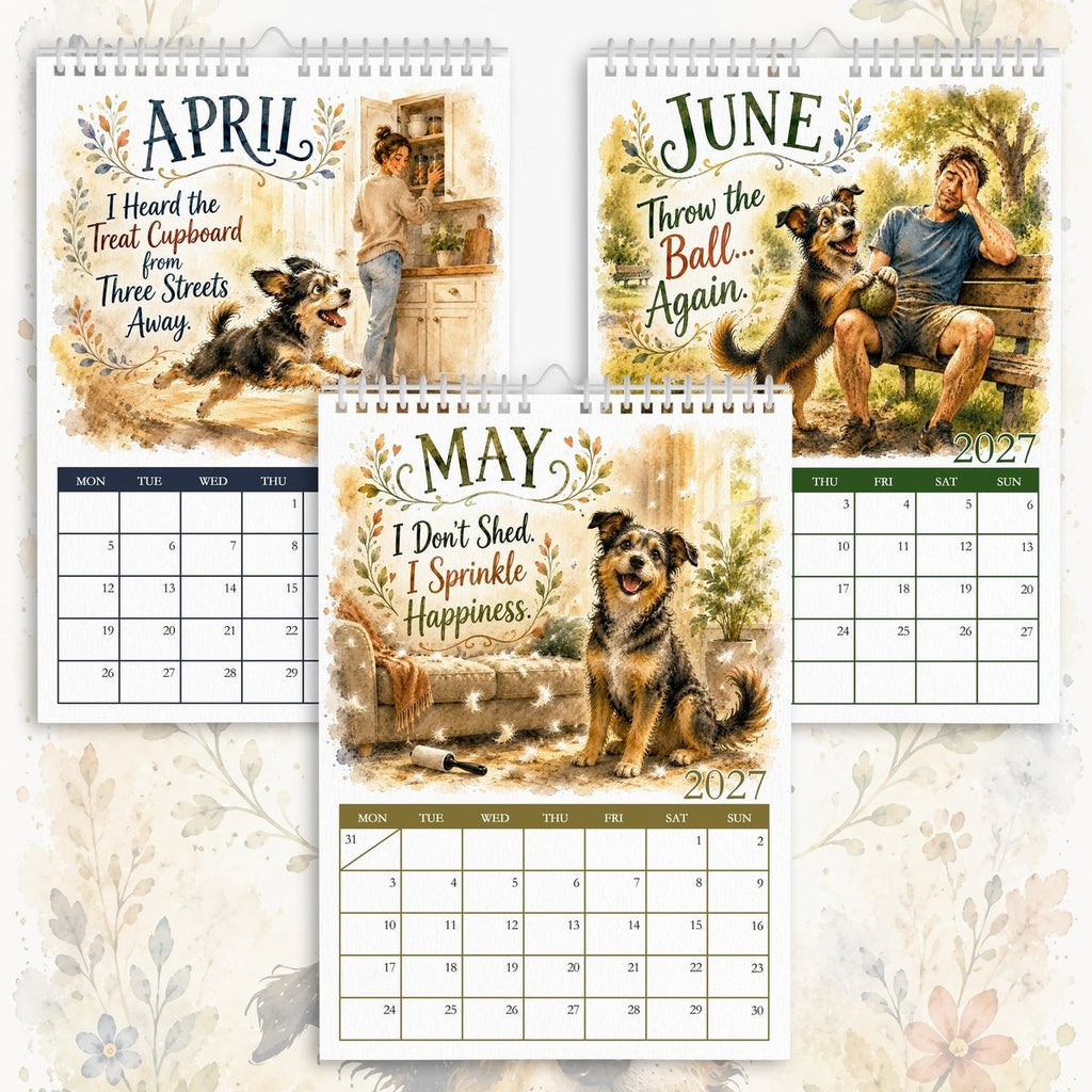 2027 Dog Calendar – “Things I Need You to Know” | Watercolour Dog Lover Gift