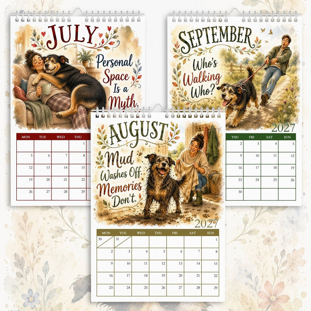 2027 Dog Calendar – “Things I Need You to Know” | Watercolour Dog Lover Gift