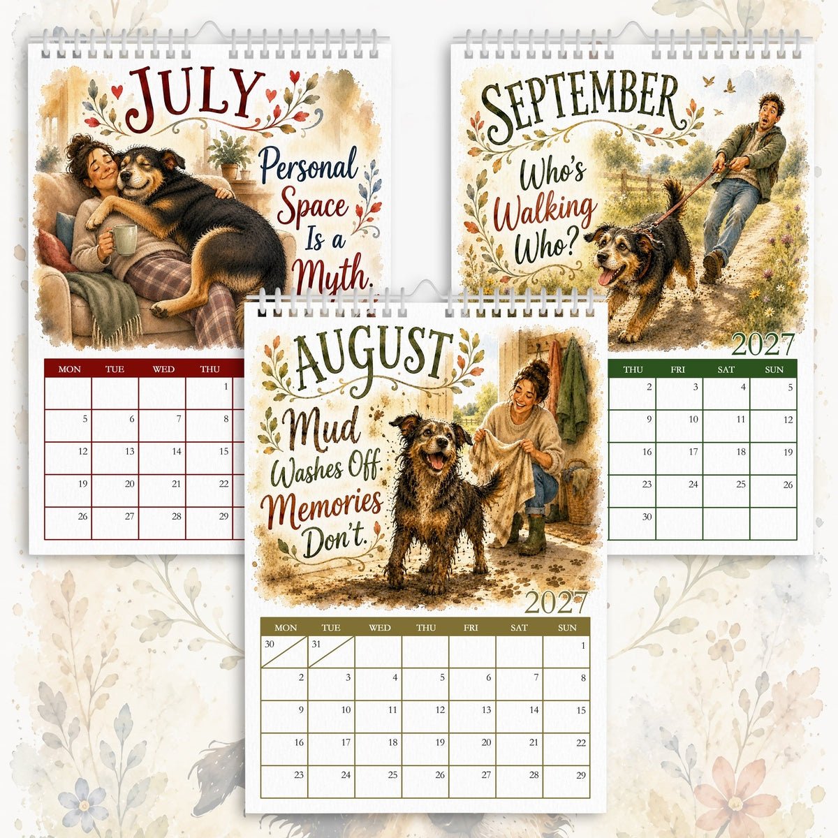 2027 Dog Calendar – “Things I Need You to Know” | Watercolour Dog Lover Gift