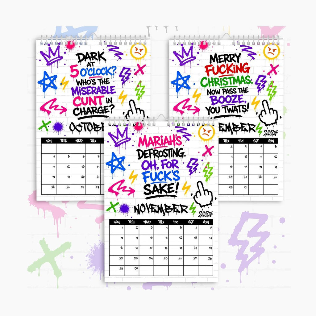 2027 Graffiti Calendar – “Another Fucking Year” | Bold Street Art Wall Calendar