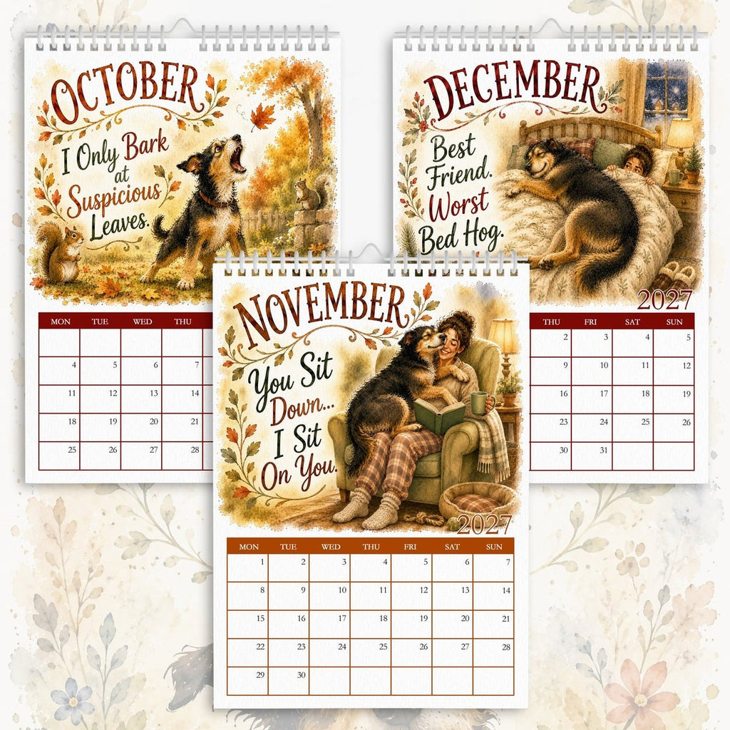 2027 Dog Calendar – “Things I Need You to Know” | Watercolour Dog Lover Gift