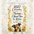 2027 Dog Calendar – “Things I Need You to Know” | Watercolour Dog Lover Gift
