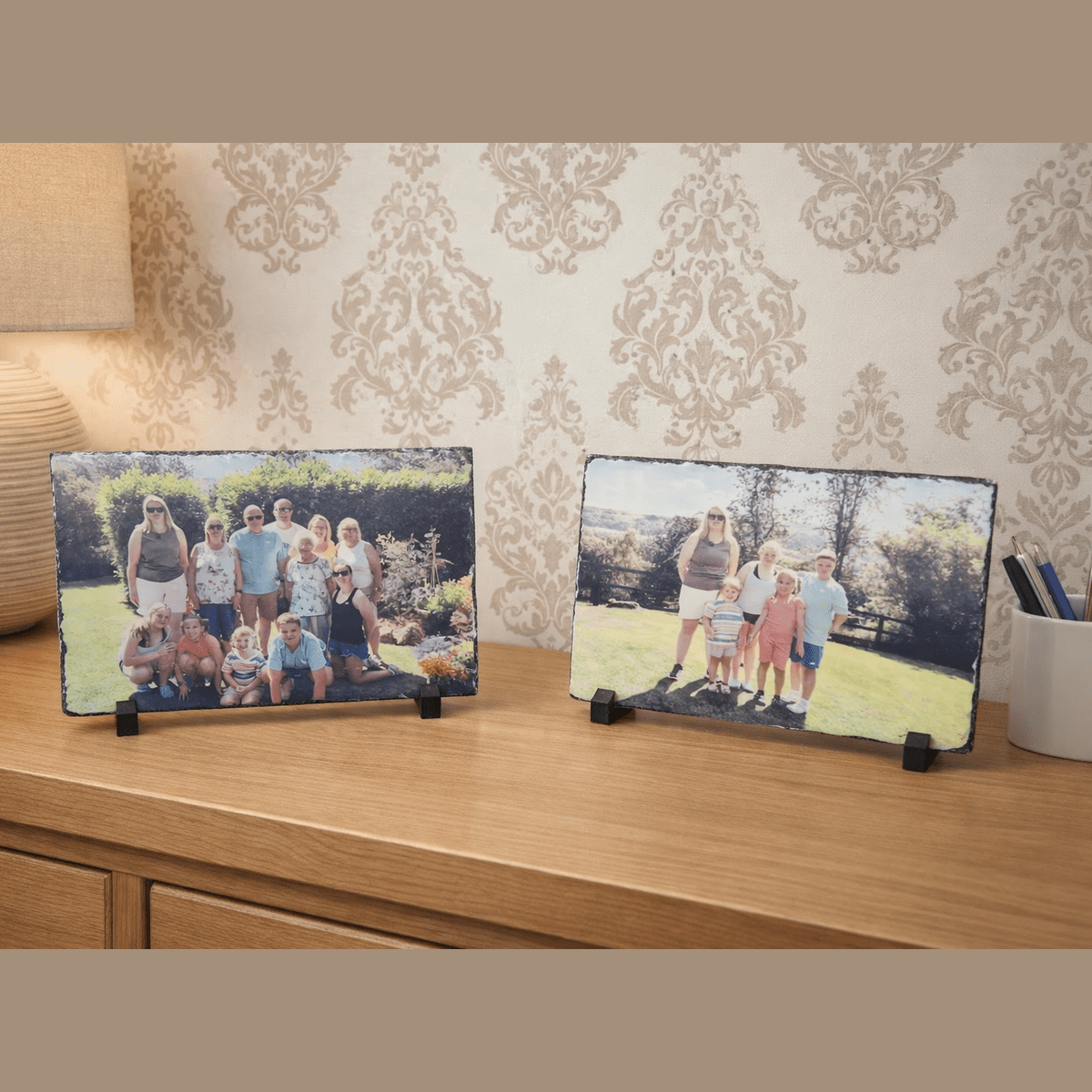 Personalised Rock Slate – Natural Stone Photo Keepsake, Any Name or Message