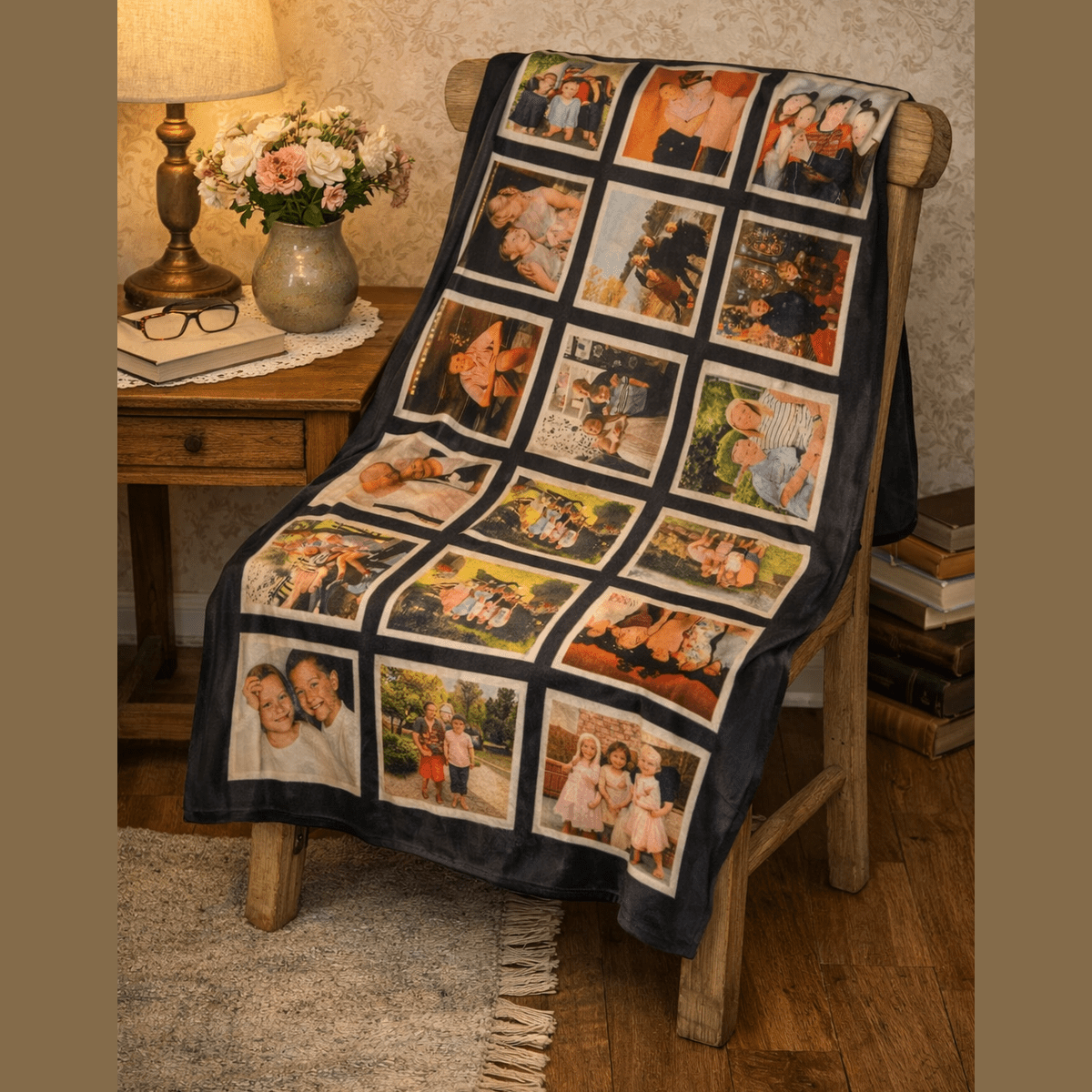 Wrap your favourite memories around you with a beautifully personalised 20‑panel photo blanket. Soft, cosy, and perfect for gifting — handmade with love in Hull.