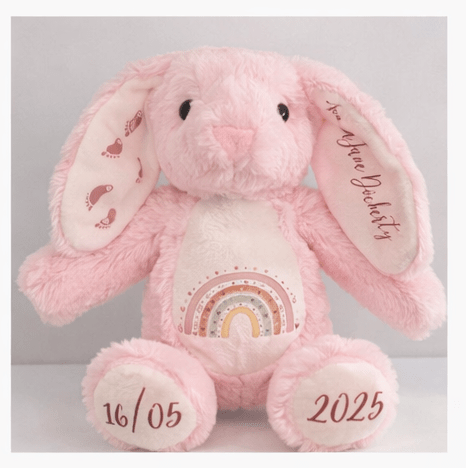 🐰 Personalised Keepsake Bunny – Memory Gift with Details