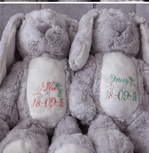 🐰 Personalised Keepsake Bunny – Memory Gift with Details