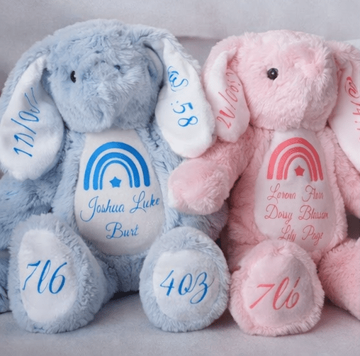 🐰 Personalised Keepsake Bunny – Memory Gift with Details