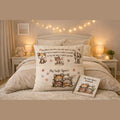 A beautifully designed My Safe Space book cushion paired with a matching journal — created to bring comfort, calm, and reassurance. Perfect for children, teens, and adults who need a cosy space to unwind.
